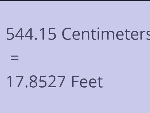 544.15 CM TO FEET