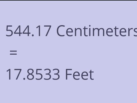 544.17 CM TO FEET