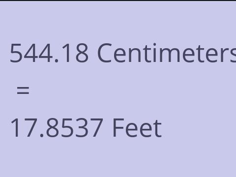 544.18 CM TO FEET