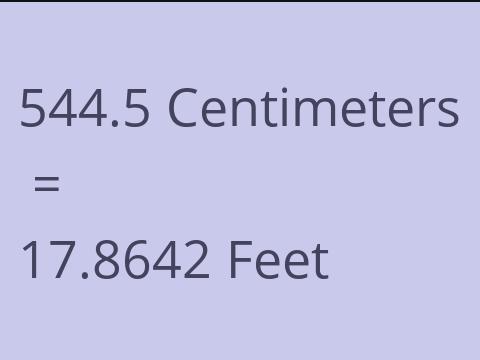 544.5 CM TO FEET