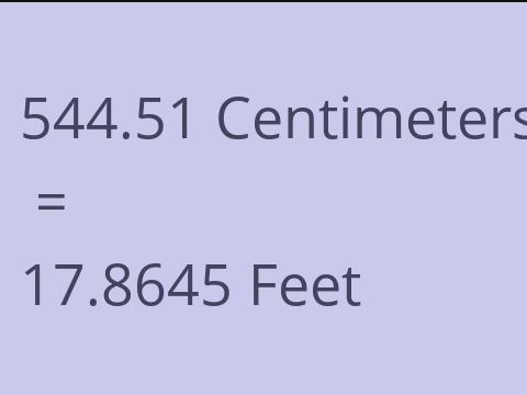 544.51 CM TO FEET