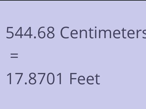 544.68 CM TO FEET