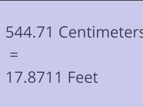 544.71 CM TO FEET