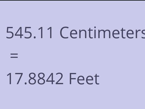 545.11 CM TO FEET