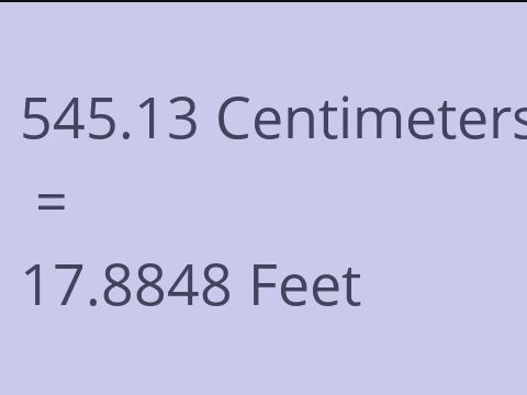 545.13 CM TO FEET