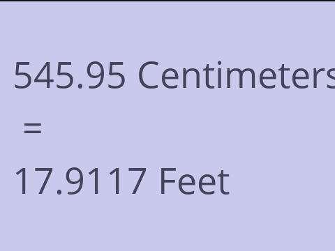 545.95 CM TO FEET