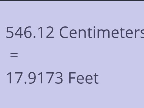 546.12 CM TO FEET