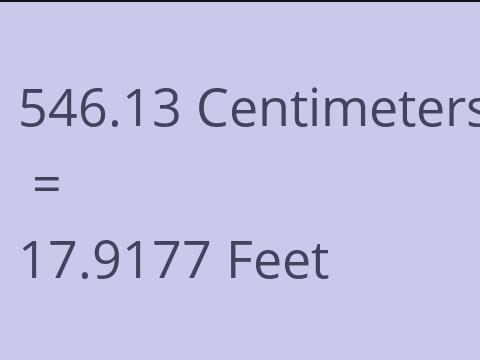 546.13 CM TO FEET