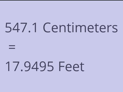 547.1 CM TO FEET