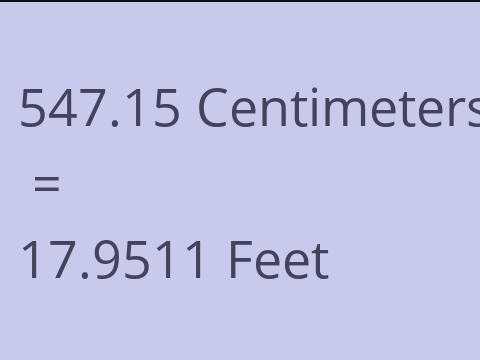 547.15 CM TO FEET