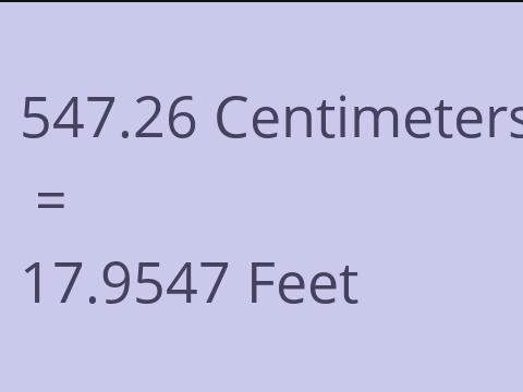 547.26 CM TO FEET