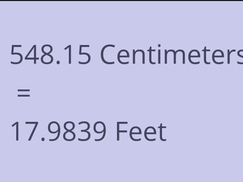 548.15 CM TO FEET