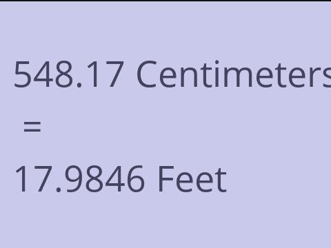 548.17 CM TO FEET