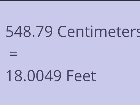 548.79 CM TO FEET