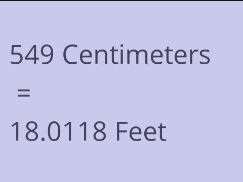 549 CM TO FEET