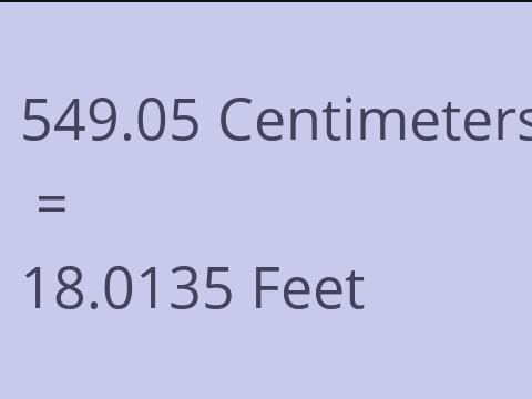 549.05 CM TO FEET