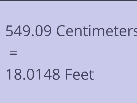 549.09 CM TO FEET