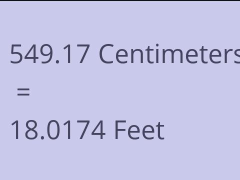 549.17 CM TO FEET