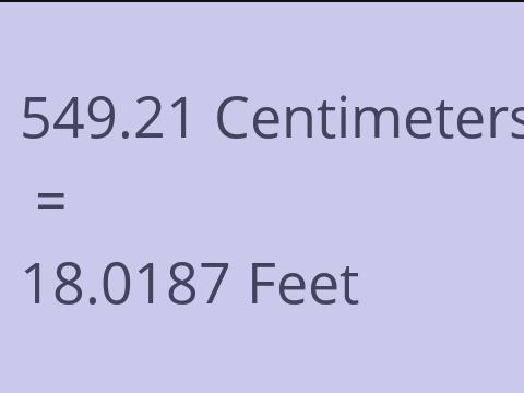 549.21 CM TO FEET