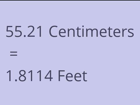 55.21 CM TO FEET