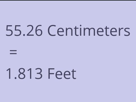 55.26 CM TO FEET