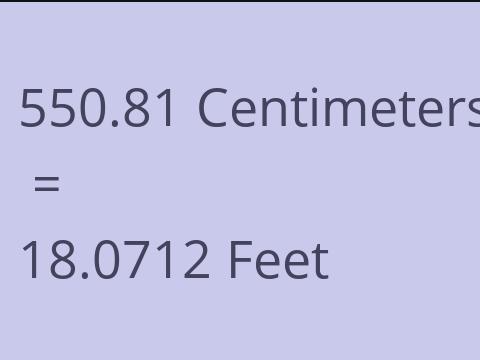 550.81 CM TO FEET