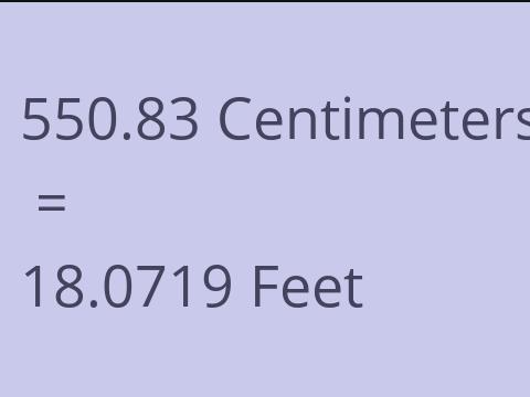 550.83 CM TO FEET