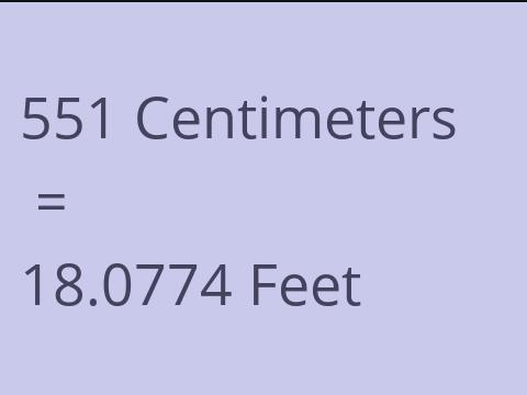 551 CM TO FEET