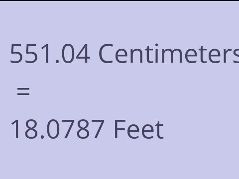 551.04 CM TO FEET