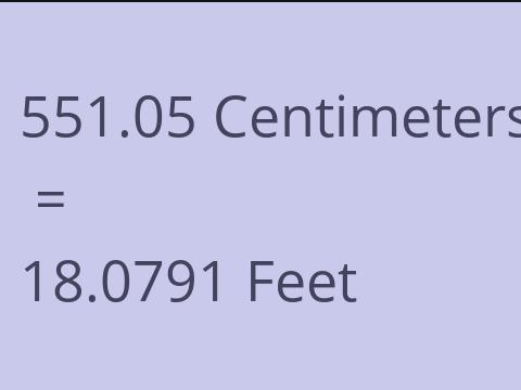 551.05 CM TO FEET