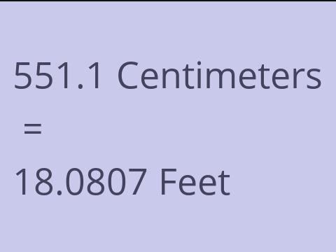 551.1 CM TO FEET