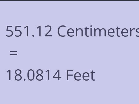 551.12 CM TO FEET