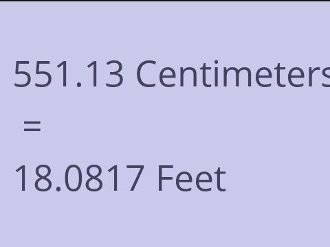 551.13 CM TO FEET