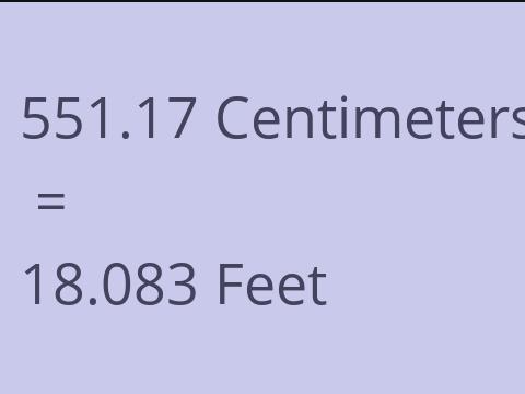 551.17 CM TO FEET