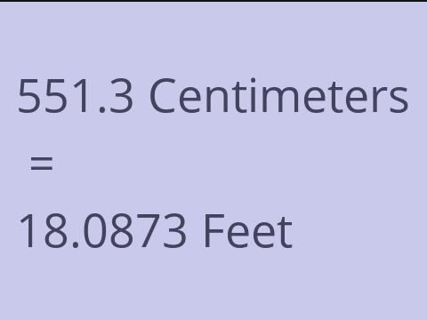 551.3 CM TO FEET