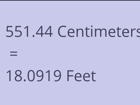 551.44 CM TO FEET