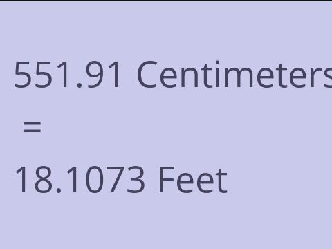 551.91 CM TO FEET