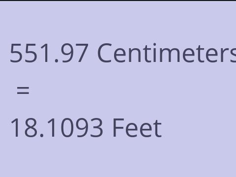 551.97 CM TO FEET