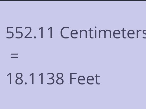 552.11 CM TO FEET