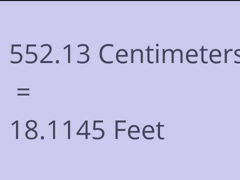 552.13 CM TO FEET