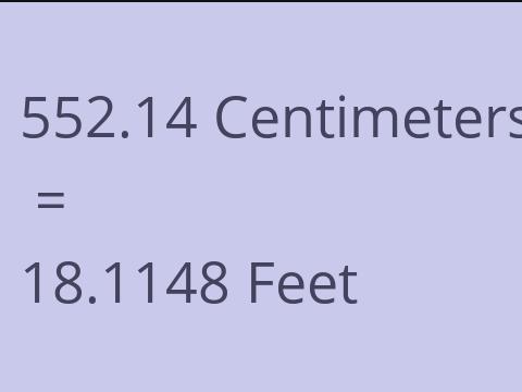 552.14 CM TO FEET