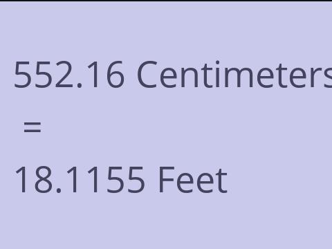 552.16 CM TO FEET