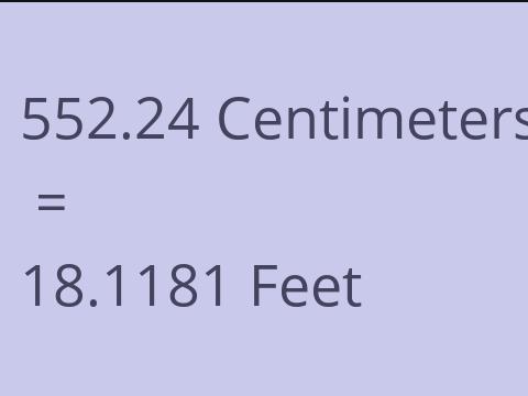 552.24 CM TO FEET