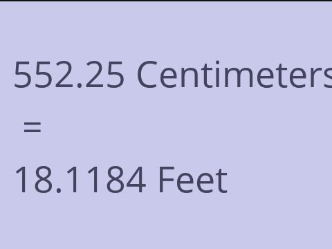 552.25 CM TO FEET