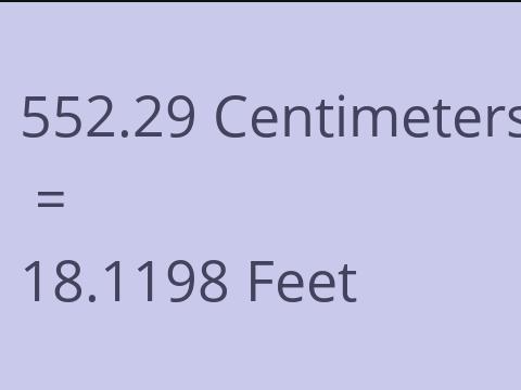 552.29 CM TO FEET