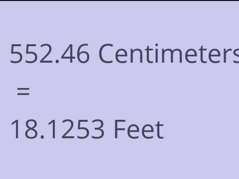 552.46 CM TO FEET