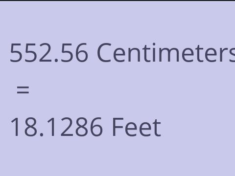 552.56 CM TO FEET