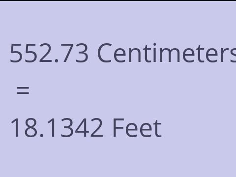 552.73 CM TO FEET