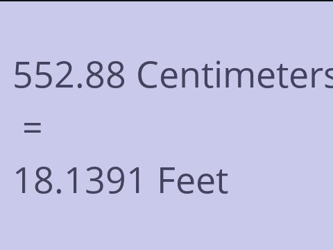 552.88 CM TO FEET