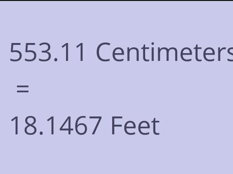 553.11 CM TO FEET